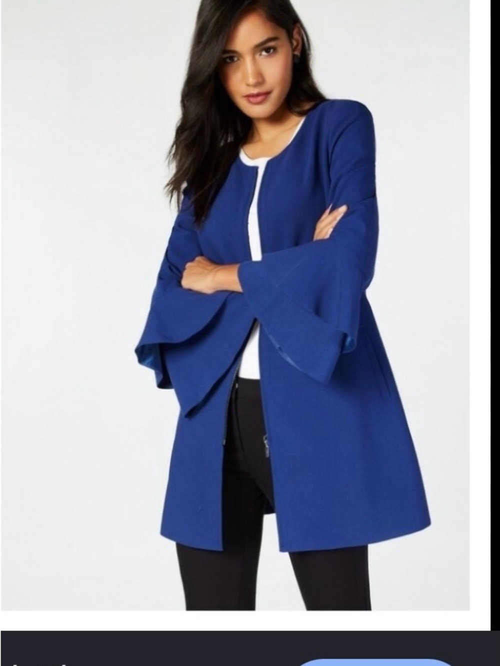 Alfani Cobalt Blue Women's Open-Front Jacket